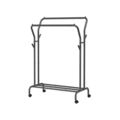 Minimalistic 2 Rod Wheeled Laundry Sorter Cloth...