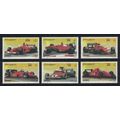 Somalia Ferrari Racing Cars 6v 2001 MNH MI#890-895