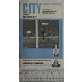 1968 programme Manchester City v. Burnley