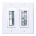 Monster Cable Wall Plate Flat Panel 2 Gang Whit...
