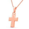 Rose Gold Cross Necklace 18 Inches Chain