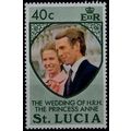 St Lucia 1973 Royal Wedding 40c Princess Anne U...
