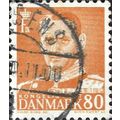 DENMARK, King Frederick IX, orange 1953, 80ore, #3