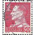 DENMARK, King Frederick IX, red 1965, 50ore, #3