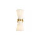 JAZAVA 5.9 in. 2-Light Milk White Glass Shade M...