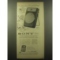 1959 Sony TR 610 and TR 86 Radios Ad - For good...