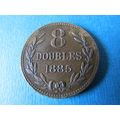 1885H GUERNSEY EIGHT DOUBLES HEATON MINT BIRMIN...