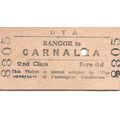 U.T.A. Edmondson Ticket - Bangor to Carnalea