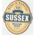 BEER MAT - KING & BARNES BREWERY - SUSSEX DRAUG...
