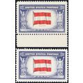 919b, MNH 5¢ Reverse Printing of Flag Colors Er...