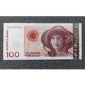 Banknote Norway 100 Kroner. 1995. Serial Number...
