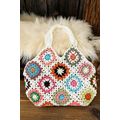 White Random Boho Floral Crochet Retro Hollowed...