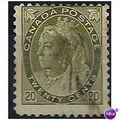 Canada 1900 SG165 20c Olive Green Fine Used