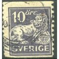 Sweden 1925 - 10o purple - Lion (after Foucquet...