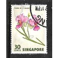 SINGAPORE 1962 30c VANDA ORCHID SG 73 FINE USED#2