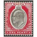 Malta 1903 SG39 1d Blackish-Brown & Red Mounted...