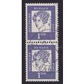 GERMANY 1961 FAMOUS GERMANS 1DM VERTICAL PAIR U...