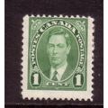 Canada 1937 1c George VI Perf 12 Mint hung SG 3...