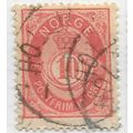 NORWAY 1886 CLASSIC POSTHORN UNSHADED 10ore CAR...