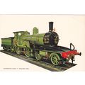 Artist Drawn Class T England 1893 Locomotive Tr...