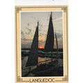 Languedoc Sunset France Postcard posted 1989 VGC