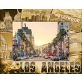 Los Angeles California Laser Engraved Wood Pict...