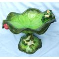NEW BEAUTIFUL LGE CERAMIC LILY POND LEAF FRUIT ...