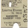 B.R. Edmondson Ticket - London Euston to Manche...