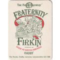 BEER MAT - FIRKIN BREWERY - FRATERNITY FIRKIN -...