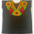 Sunflowers & Calla Lillies Embroidered Cotton C...