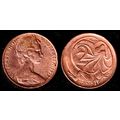 Australia Two Cent 1979 Used Coin Frilled neck-...