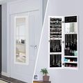 2-in-1 Wall or Door Mounted Jewelry Organizer F...
