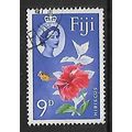 FIJI 1962 9d HIBISCUS SG 315 FINE USED