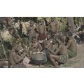 Zulu Tribe Natives At Dinner South Africa Old P...