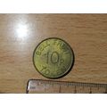 Bell Fruit 28mm 10p Gaming Token (e554)