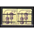 1813a 3.5c Violins Fine MNH Dry Gum Gap Pair Pr...
