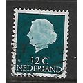NETHERLANDS 1953 12c TURQUOISE QUEEN JULIANA SG...