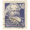 Germany 1948 - 50pf blue - Karl Marx - used