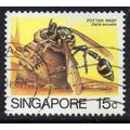 Singapore 1985 Insects - Potter Wasp 15c Used