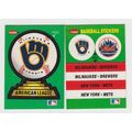 Two 1988 Fleer Milwaukee Brewers Team Logo Stic...