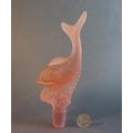 Art Deco Josef Inwald Pink Glass Fish Centrepie...