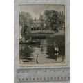 Vintage engraving - The Guard's Club at Maidenh...