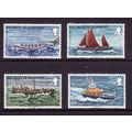 GUERNSEY 1974 LIFEBOATS SET 4 VALS U/M MINT #3