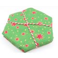Christmas Coasters Fabric Handmade Hexagon Red ...