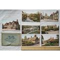 7 vintage postcards Shakespeare Country