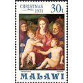 Malawi QEII 1971 Xmas 30t Holy Family Bronzino ...