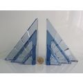 Rare Bagley Art Deco Blue Glass 'Wyndham' Book ...