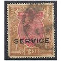 India 1913 O92 2 Rupees Rose-Carmine & Brown SE...