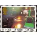 1986 Industry Year, 31p Value, garden Hoe & Ste...