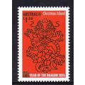 CHRISTMAS ISLAND: 2024, $1.20 YEAR OF THE DRAGO...